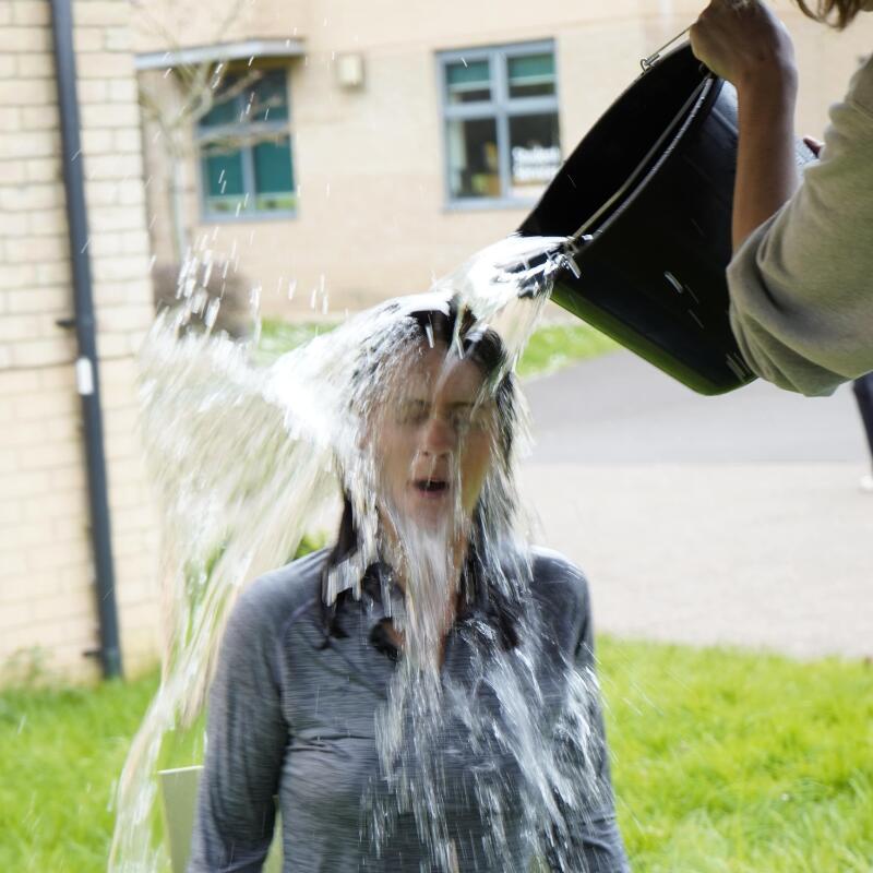 Business Marketing And Management (2) Teacher being soaked with bucket
