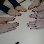 Lots of hands with nails painted