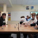 Students around a table