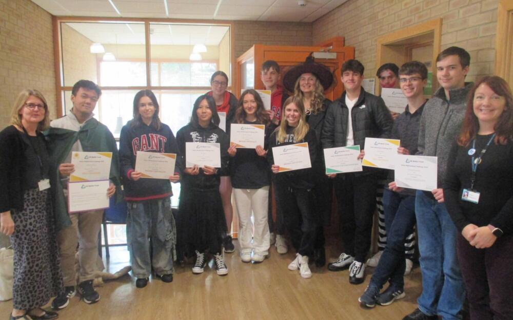 Huish Mathematicians achieve Gold, Silver and Bronze in UK Maths Challenge