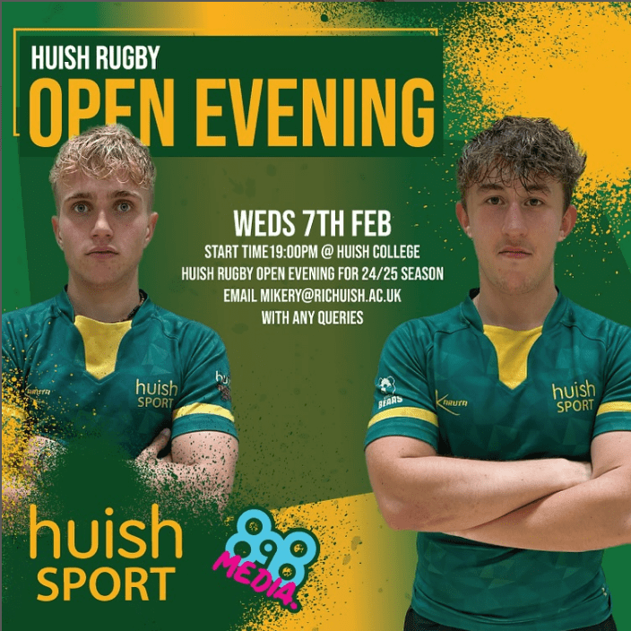Two Huish Rugby players