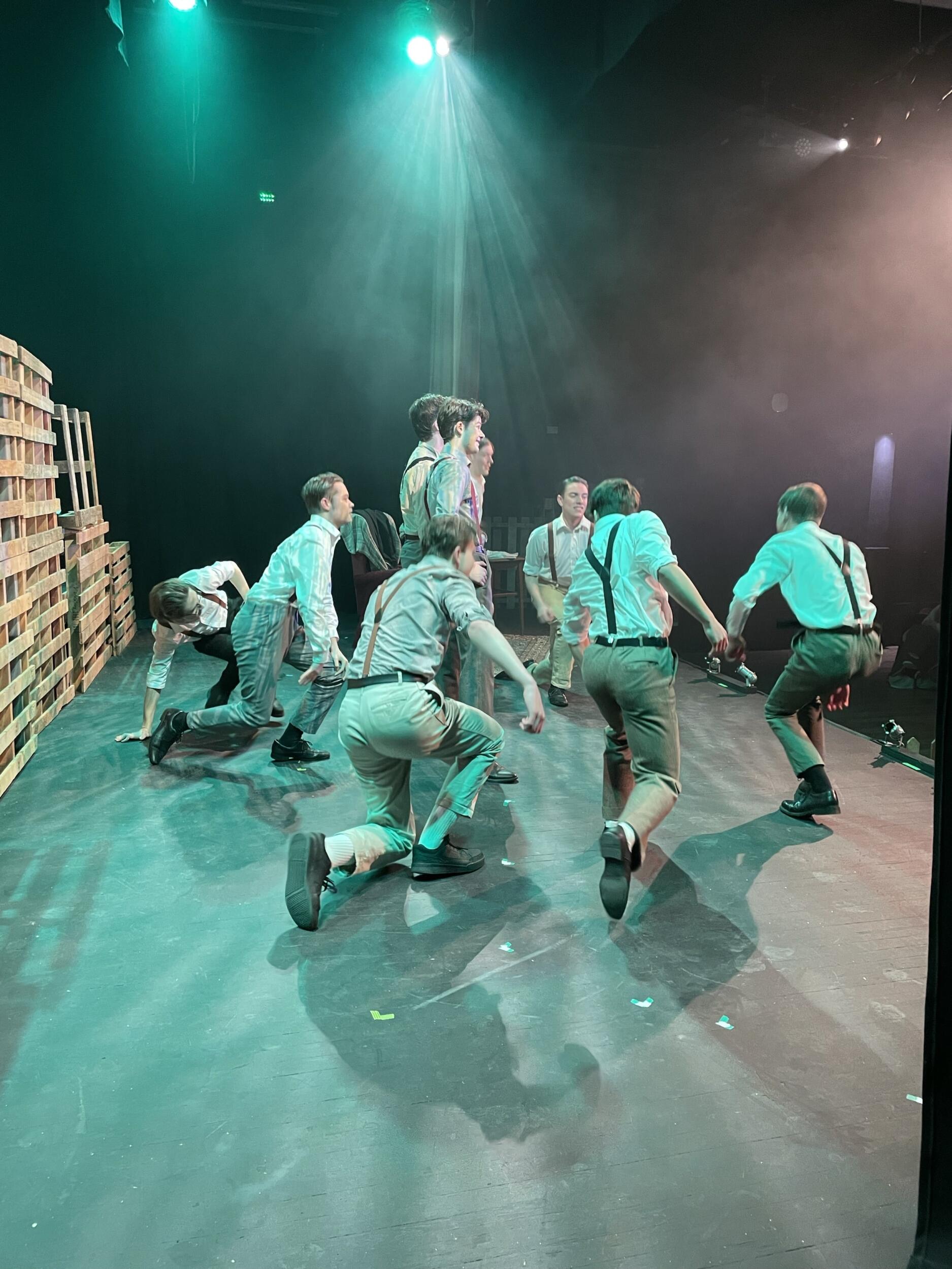 Students performing on stage