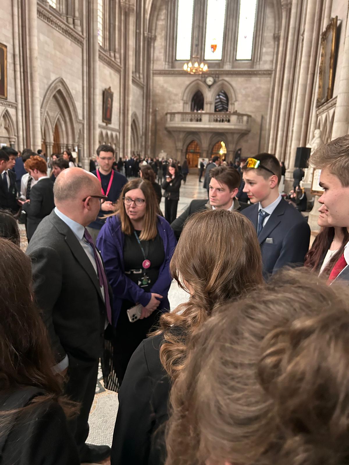 Students talking to Lawyers