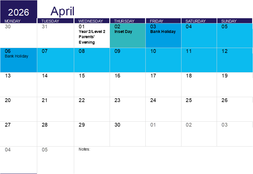 April 2026 Calendar