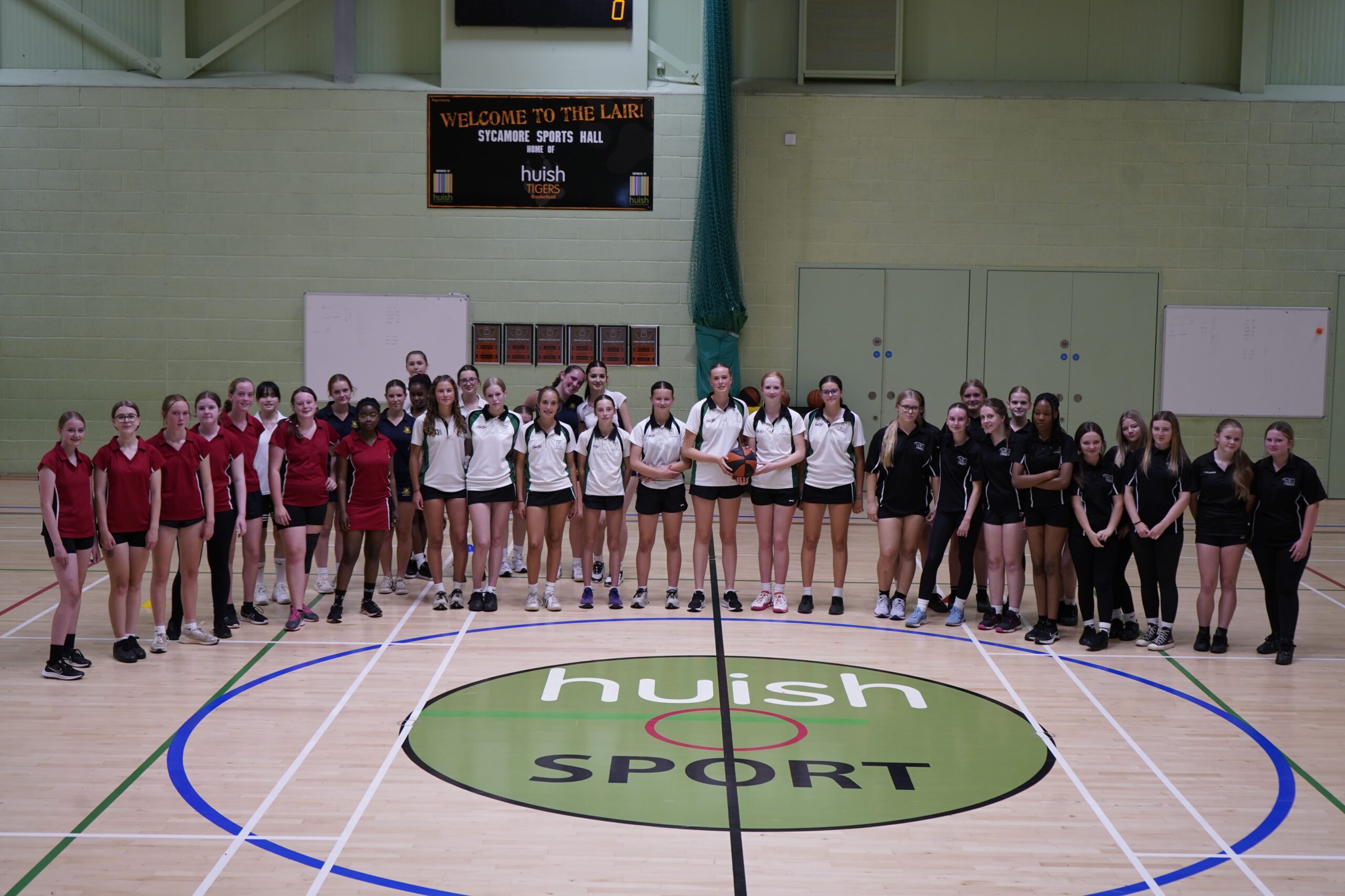 Players stood on court