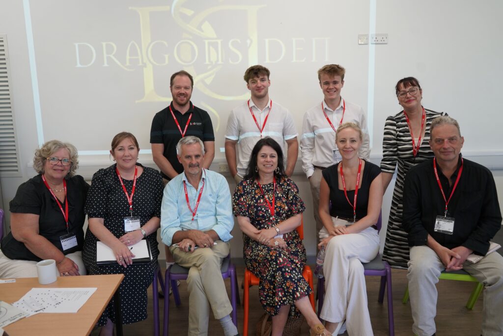 10 'dragons' from the taunton chamber of commerce panel. All sat down.