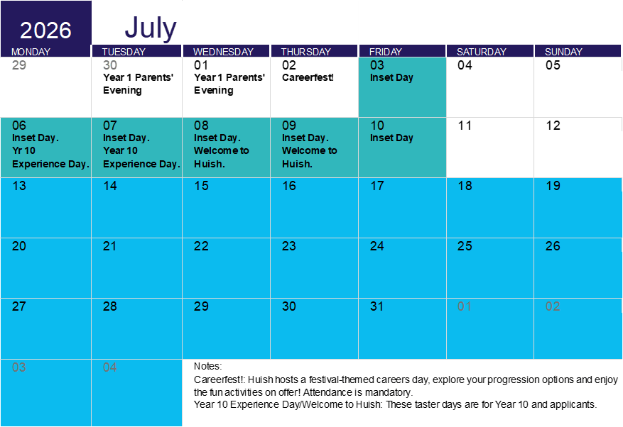 July 2026 Calendar