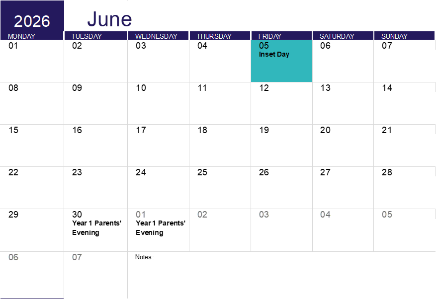 June 2026 Calendar