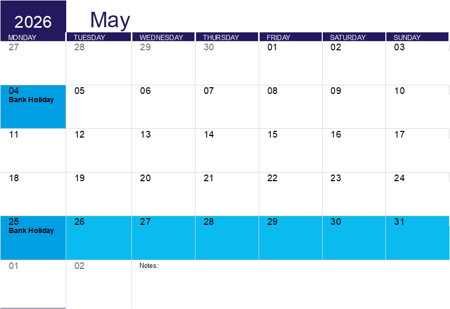 May 2026 Calendar