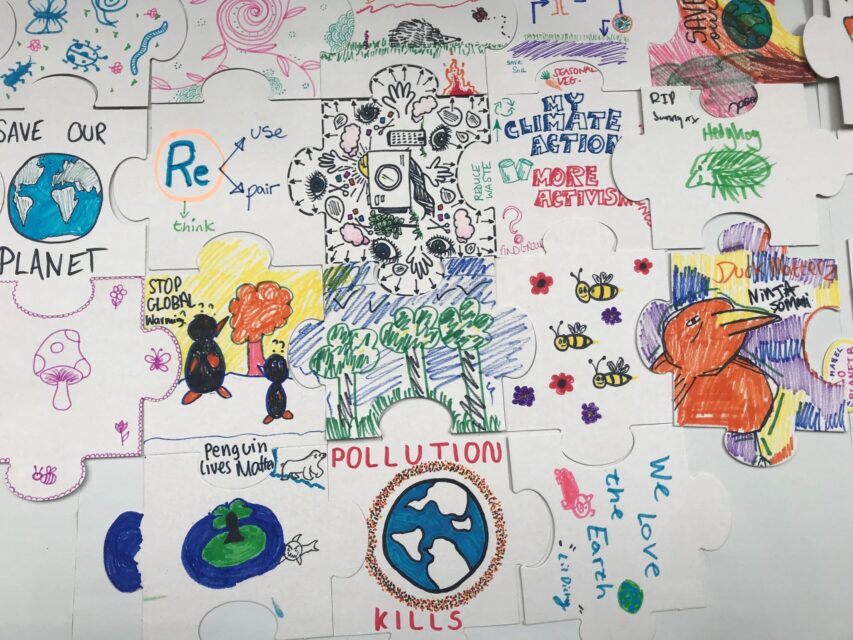 Student Sustainability Society Lots of colourful drawings about climate change and sustainability.
