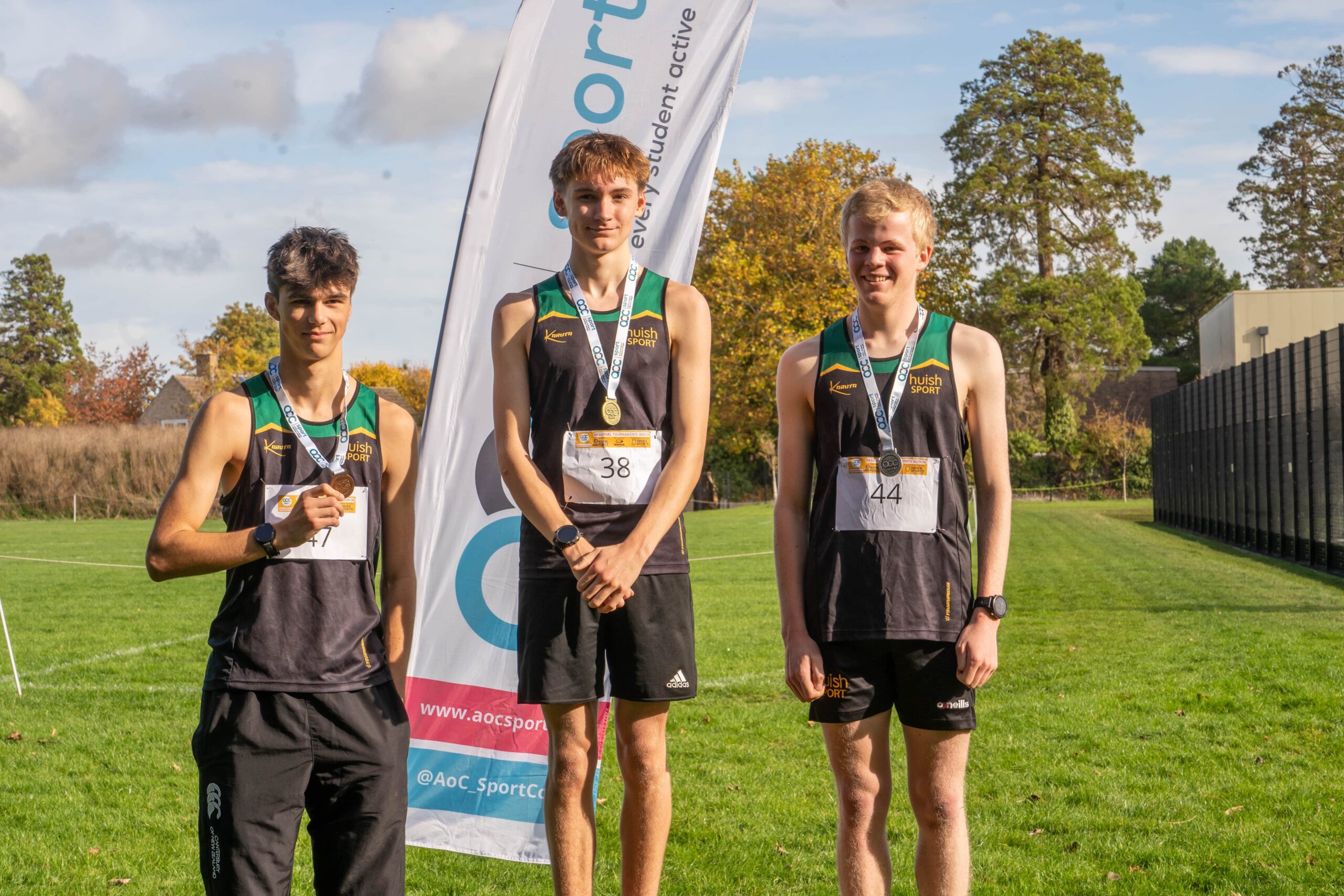 Male cross country trip with medals