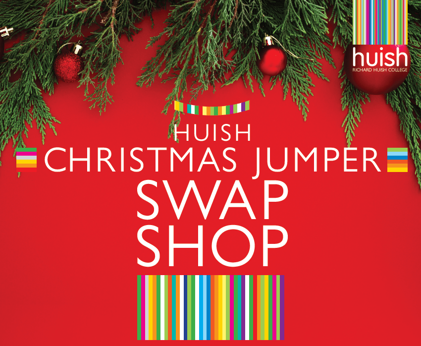 Huish Christmas Swap Shop jumper logo