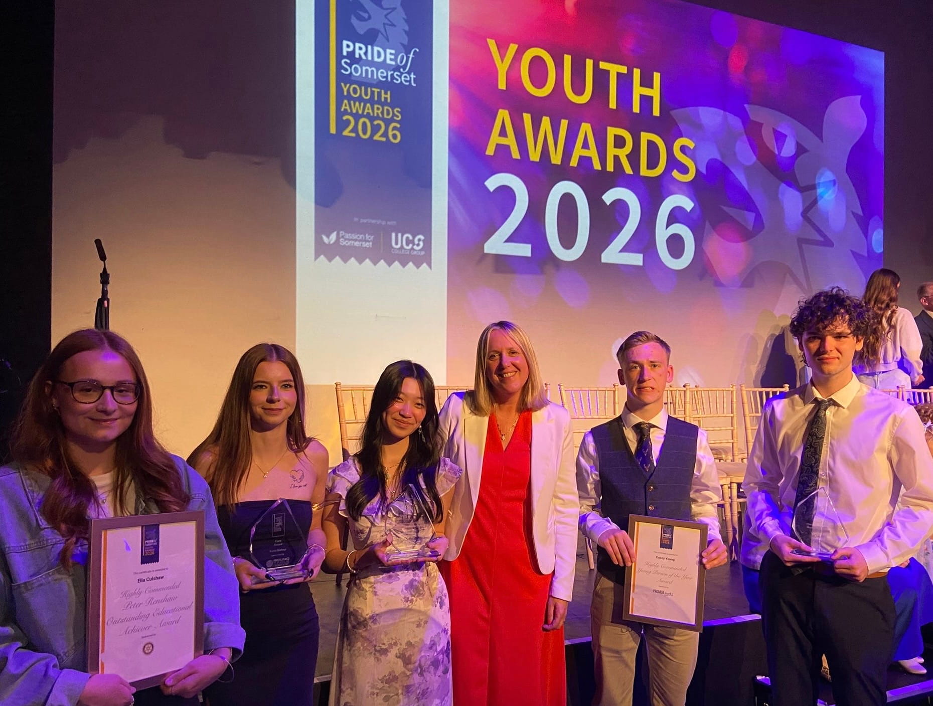 Winners and highly Commended students with Vice Principal at the awards